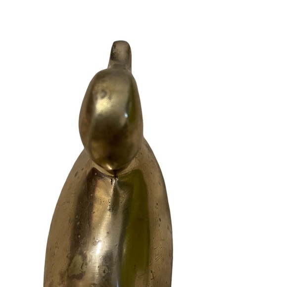 Vintage Solid Brass Duck Figurine Paperweight - Picture 6 of 7